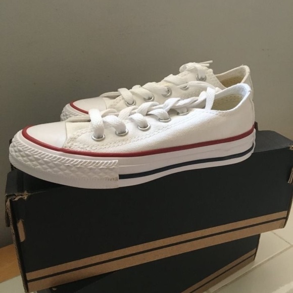 BRAND NEW youth converse chuck taylor all star ox white shoes size 11 - Picture 4 of 6